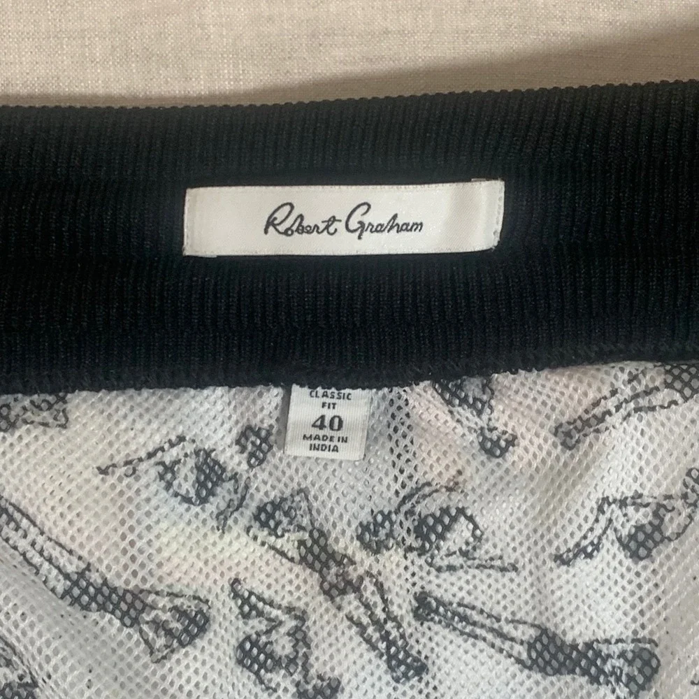 Robert Graham Swim Trunks Mens 40 Multicolor Excellent Abstract Skull Geometric